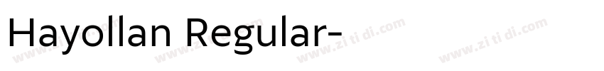 Hayollan Regular字体转换